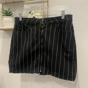 Black jean skirt
